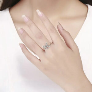 Inel reglabil Butterfly din Argint 925