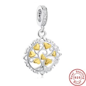 Charm Family Tree din Argint