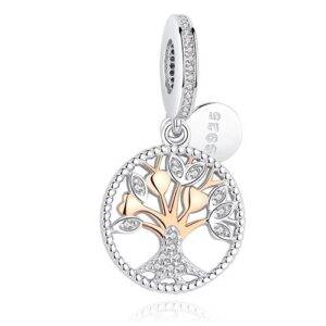 Charm Family Tree din Argint - Rose