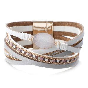 Bratara statement multilayer BOHO Silver Touch