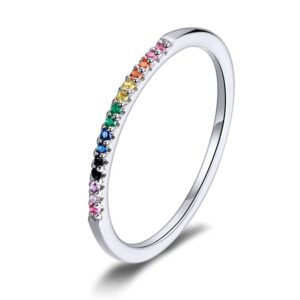 Inel din argint Eternity Rainbow